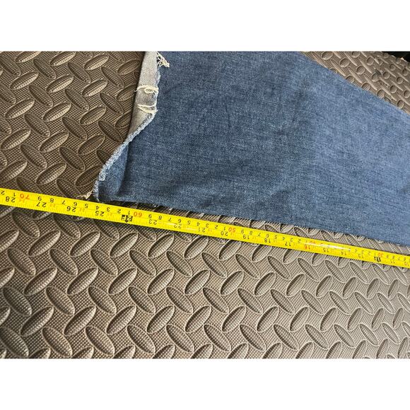 Mother Denim The Swooner Roller Crop Fray Wide Leg Flare - Come Sundown 25 - Picture 9 of 10